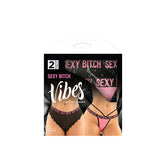 Vibes Sexy Bitch Brief & Thong - S/M G-Strings, Panties and Shorts